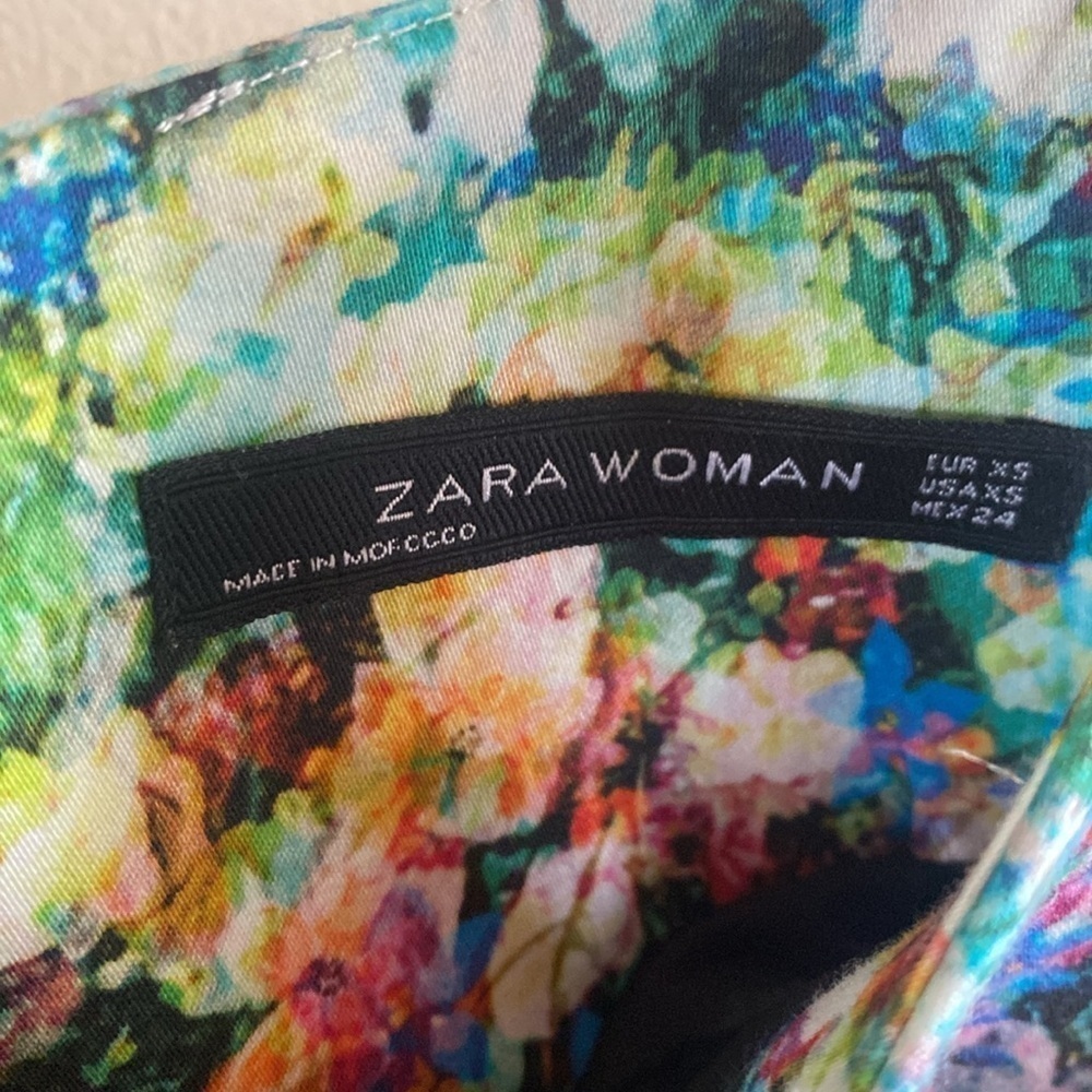 ZARA Floral Botanical Tulip Bloggers Celeb Fave Dress Olivia Palermo X Small - Picture 7 of 15